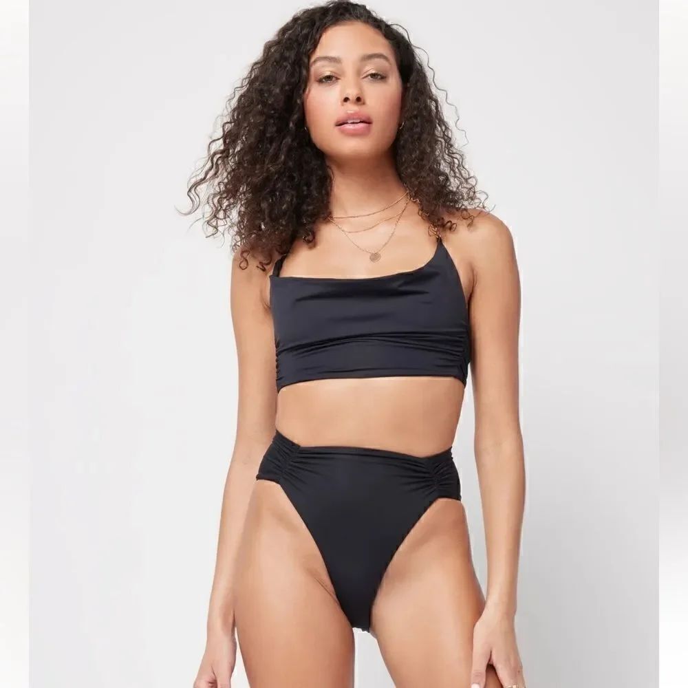 L*Space Black Arlo Bikini Swim Bottom. Size XS New! NWT